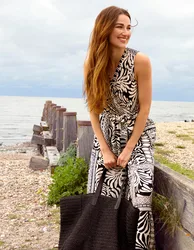 Sleeveless Leaf Print Jumpsuit - S/M / BLACK - female