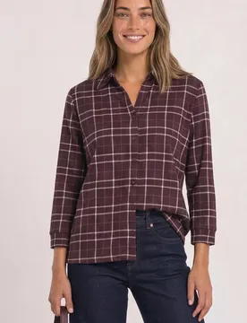 Arm Shirt aus Jersey im Blusen-Look female Rot