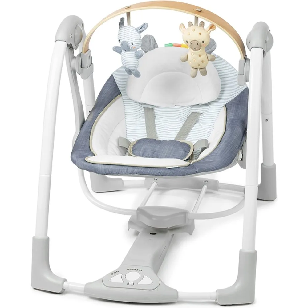 Columpio portátil + + Swing 'n Go Portable Swing- Chambray - Ingenuity - FashionsVida