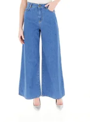 Jeans wide leg BLU CHIARO 42