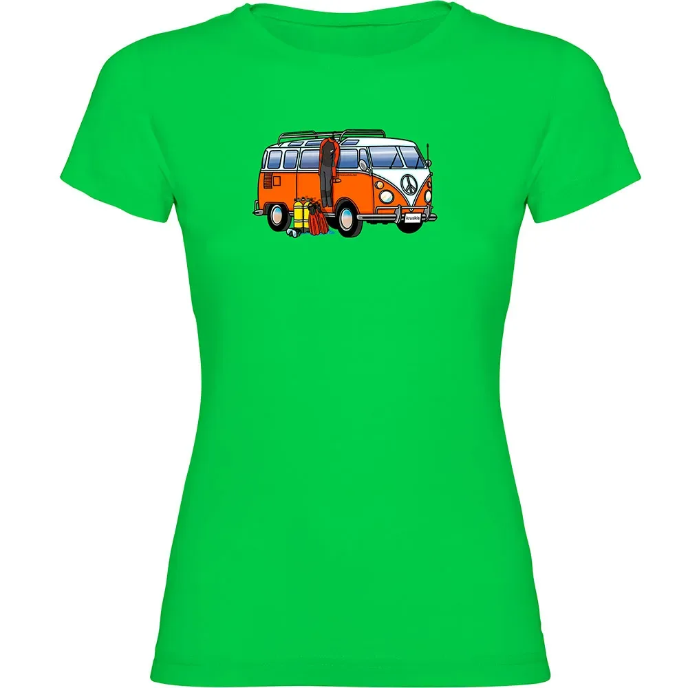 Maglietta A Maniche Corte Da Donna Hippie Van Dive - Kruskis - FashionsVida