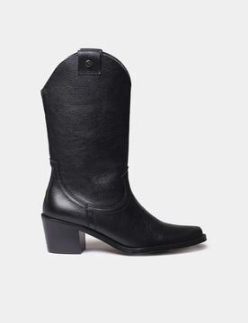 Botines de mujer cowboy en piel con tacón | UBEDA