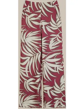 Pantalón ancho de mujer estampado con bolsillos laterales - Trucco - FashionsVida