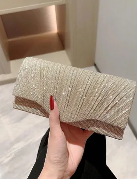 Bolso de cubo con cordón y decoración de cristal, estilo casual de negocios, ligero. Bolso de embrague transparente con perlas, encantador, elegante - Shein - FashionsVida