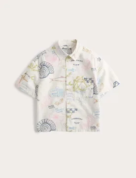 Pure Cotton Coastal Print Shirt (2-8 Yrs) Pink Mix male - M&S - FashionsVida