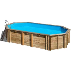 Piscina madera ovalada 755x456x146cm