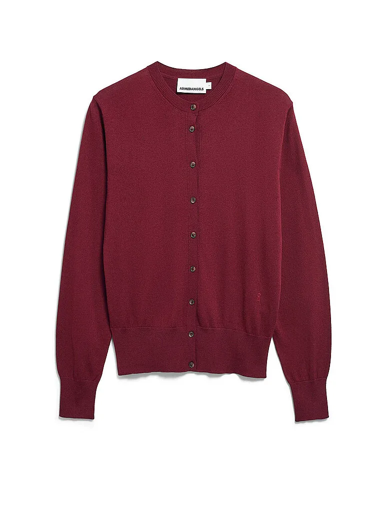 Cardigan rouge foncé XL - Armedangels - FashionsVida