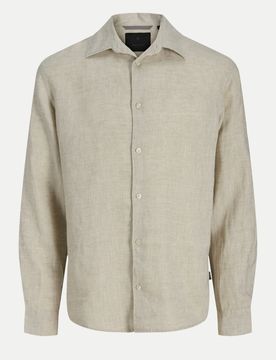 Leinenhemd JPRBLALAWRENCE Beige L