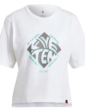 T-shirt à Manches Courtes Cropped Graphic