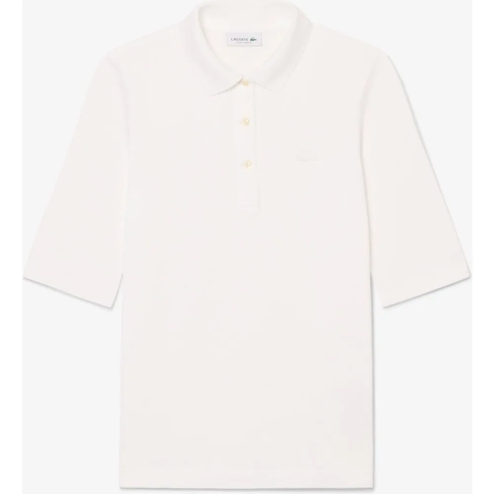 Polo de mujer de manga francesa de corte ajustado - Lacoste - FashionsVida