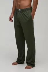 Herren Locker Geschnittene Jersey-Freizeithose Sage Größe Small