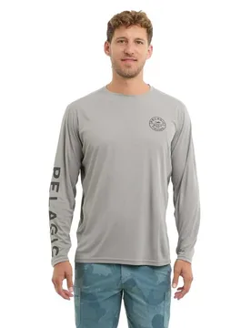 Vaportek Built Uv Long Sleeve T-shirt Grey 2XL Men - PELAGIC - FashionsVida