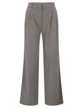 Gewebte Hose mit Bundfalten female