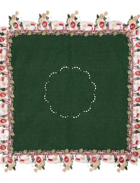 Mitteldecke „Weihnachtsglocken“, 85x85 cm mehrfarbig