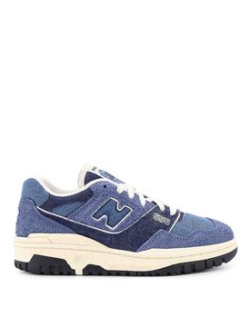 Sneakers in denim e camoscio