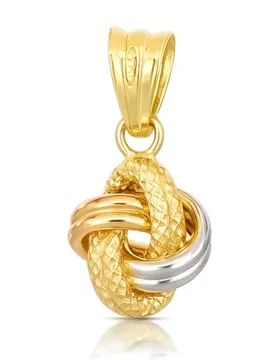Ciondolo Nodo Oro Bianco Giallo Rosa GL102415
