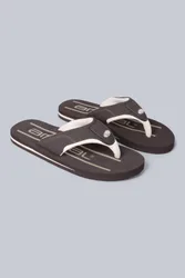 Jekyl' Mens Flip Flops Lightweight Slip-On Sandals With Soft Padded Upper Straps Dark Brown - Size Uk 11