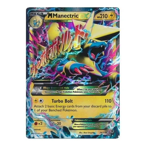 Pokemon XY Phantom Forces 24/119 M Manectric EX (Half Art Mega) - Pokémon - FashionsVida