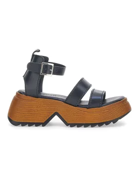 Sandali Platform 5574 Neri Vera Pelle 40 - Pittarello - FashionsVida