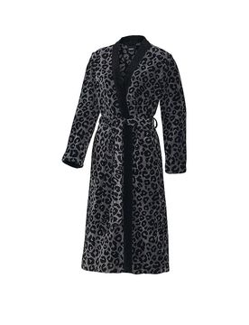 Damen Bademantel Leo Graphit grau 40-42 damen