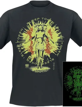 T-Shirt - Rain - Glow In The Dark - S bis 4XL - für Männer - Größe S - schwarz - Lizenziertes Merchandise! - Männer - male - Sleep Token - FashionsVida