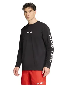 Maglietta A Maniche Lunghe Logo Black