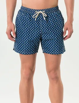 Boxer mare blu con stampa barche a vela - MC2 SAINT BARTH - FashionsVida