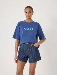 Pure Cotton Salty T-Shirt Blue Mix female