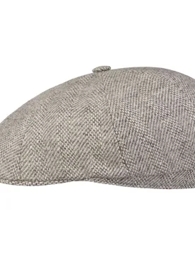 Hatteras Milbank Sustainable Flat Cap by - light grey - Herren - Size: L (58-59 cm) - Stetson - FashionsVida