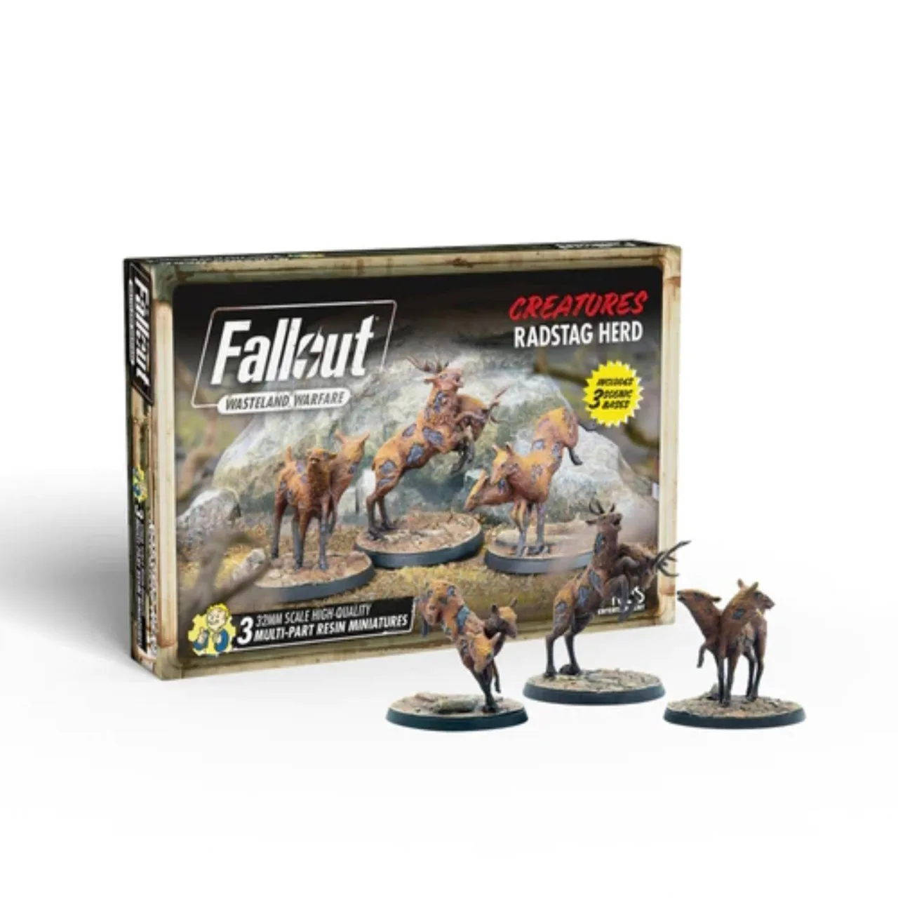 Fallout: Wasteland Warfare - Creatures: Radstag Herd - Modiphius - FashionsVida