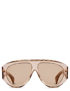 Embossed GG Acetate Mask Sunglasses with Solid Lens