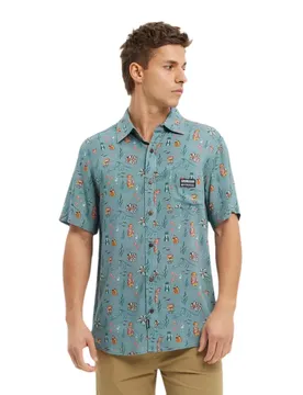 Chemise à Manches Courtes Sb Aloha Teal M