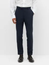 Tailored Fit Textured Suit Trousers Navy male