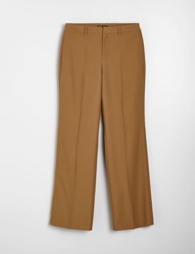 Pantaloni eleganti straight leg con miscela di viscosa - ambra