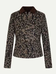 Blazer mit Animalprint Mehrfarbig 38