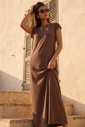 Button Detail Midi Dress - Chocolate - Size: 12