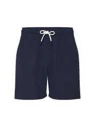 Short de bain uni bleu marine S