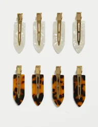 Set of Eight No Crease Hair Clips No Colour female