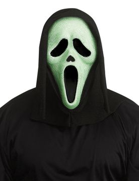 Scream Maske Glow in the Dark mit Strasssteinen
