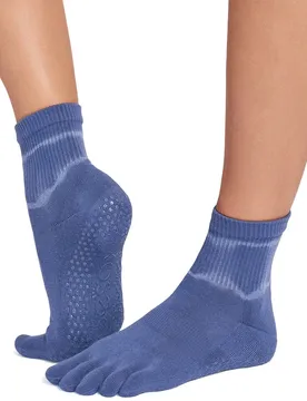 Chaussettes Full Toe Ultra Fine Knit Melody Pilates Grip Soft Blue Tie Dye Stripe EU 39-42 1/2