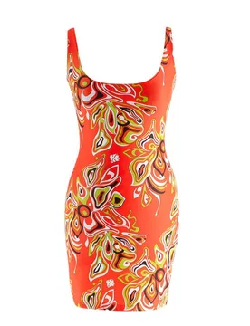 Printed Cut Out Mini Dress - Emilio Pucci - FashionsVida