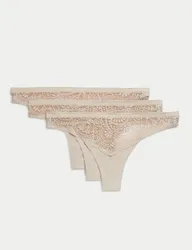 Pk Body Soft™ Lace Thongs Opaline female