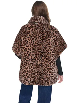 Poncho Dw4000351 Leopard / Woodsmoke Brown M-L