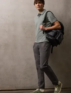 Street One Strukturchino mit Flexbund male Grau - Street One MEN - FashionsVida