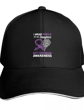 Rett Syndrome Awareness I Wear Purple for My Daughter Rett Syndrome Awareness Baseball Cap sun hat Men Hats Women's - Aliexpress - FashionsVida