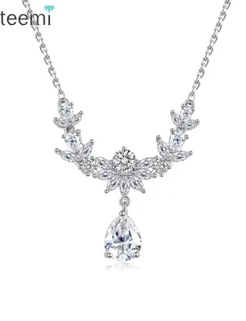 LUOTEEMI Exquisite Iced Cubic Zirconia Necklace Unique Design Waterdrop Luxury Drop Jewelry for Women Bridal Wedding Accessories - Aliexpress - FashionsVida