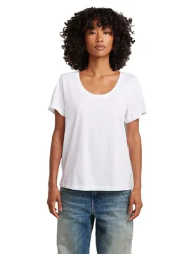 T-shirt à Manches Courtes Scoop White S