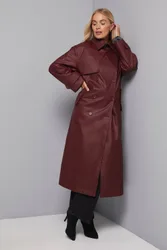Women's Petite A Line Inverted Box Pleat Back Mac Jacket in Berry Size: 16 - Berry - Size: 16