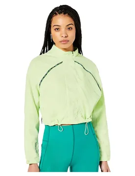 Run Cropped Waterproof Jacket Lime Yellow S Women - Superdry - FashionsVida
