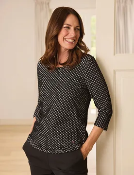 Maritim Shirt - Schwarz-Weiß - female - Size: 44 - Avena - FashionsVida